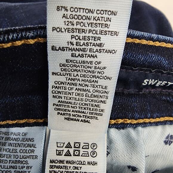 Lucky Brand Women Ankle Sweet Boot Jeans Size 12/31 Mid Rise Twilight Blue Denim - Picture 9 of 15